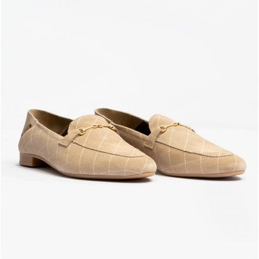 Barbour ESME Ladies Loafers Beige Suede - Shuperb