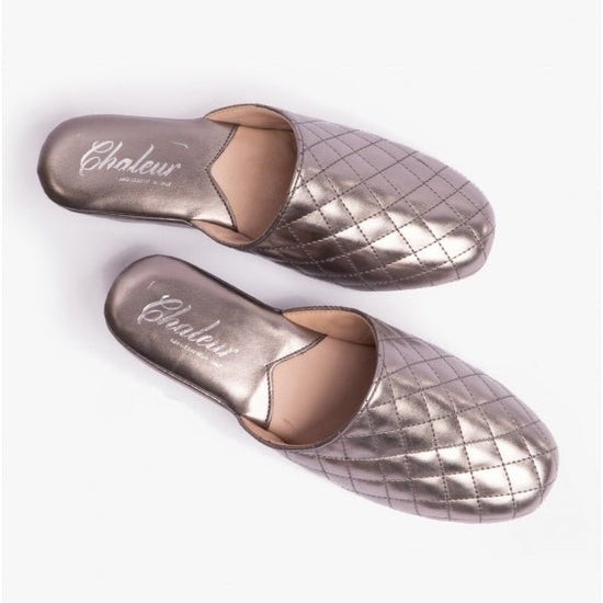 Chaleur BELLA Ladies Mule Slippers Grey - Shuperb