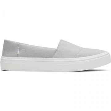 TOMS PARKER Ladies Vegan Slip - On Trainers Grey - Shuperb