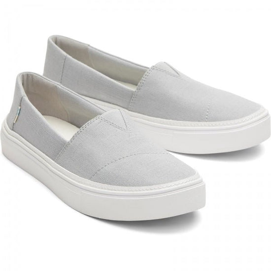 TOMS PARKER Ladies Vegan Slip - On Trainers Grey - Shuperb