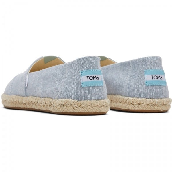 TOMS ALPARGATA ROPE Ladies Slip - On Canvas Espadrilles Light Blue - Shuperb