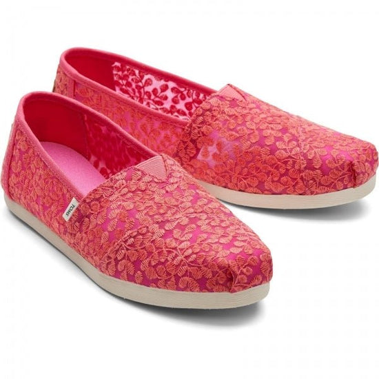 TOMS ALPARGATA Ladies Slip - On Canvas Espadrilles Pink - Shuperb