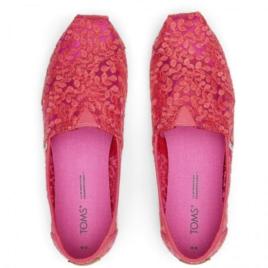 TOMS ALPARGATA Ladies Slip - On Canvas Espadrilles Pink - Shuperb