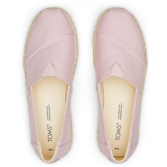 TOMS ALPARGATA PLATFORM ROPE Ladies Slip - On Canvas Espadrilles Pink - Shuperb