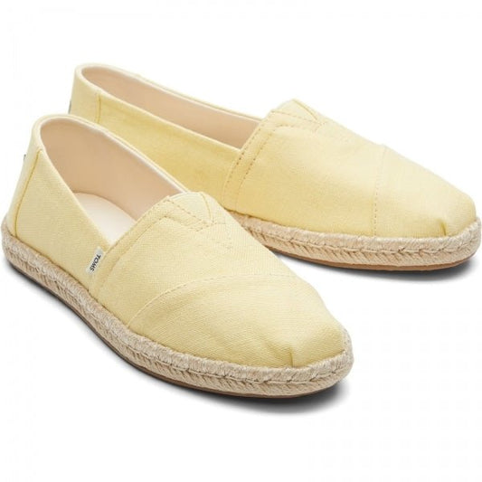 TOMS ALPARGATA ROPE Ladies Slip - On Canvas Espadrilles Yellow - Shuperb