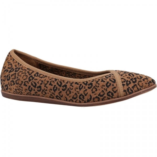 TOMS KATIE Ladies Cotton Ballet Pumps Brown - Shuperb