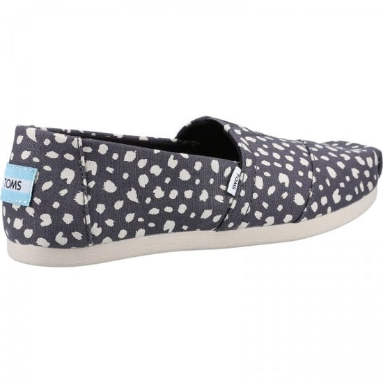 TOMS ALPARGATA WITH CLOUDBOUND Ladies Slip - On Textile Espadrilles Dark Grey - Shuperb