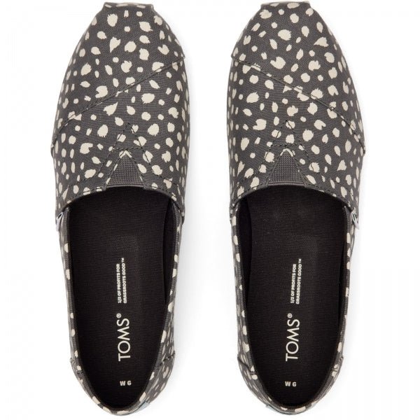 TOMS ALPARGATA WITH CLOUDBOUND Ladies Slip - On Textile Espadrilles Dark Grey - Shuperb