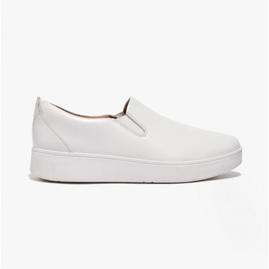 FitFlop RALLY SLIP - ON SKATE Ladies Slip - On Trainers Urban White - Shuperb