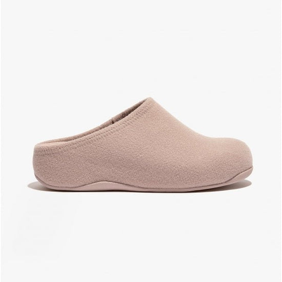 FitFlop SHUV Ladies Felt Clog Slippers Beige - Shuperb