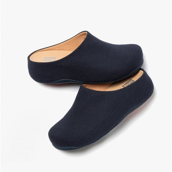 FitFlop SHUV Ladies Canvas Clogs Midnight Navy - Shuperb