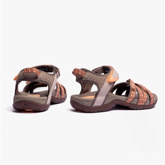 Teva TIRRA Ladies Strappy Sandals Stacks Tan/ Orange - Shuperb