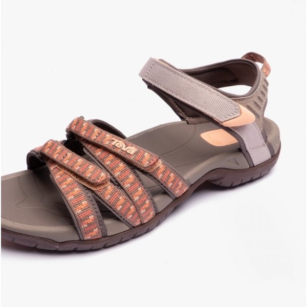 Teva TIRRA Ladies Strappy Sandals Stacks Tan/ Orange - Shuperb