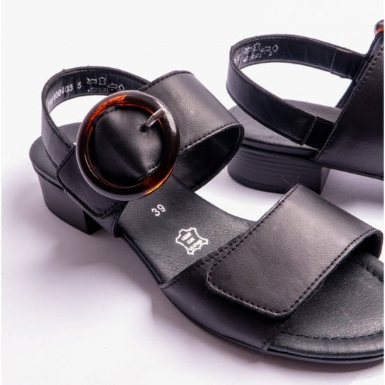 Remonte MARYANN Ladies Slingback Sandals Black - Shuperb