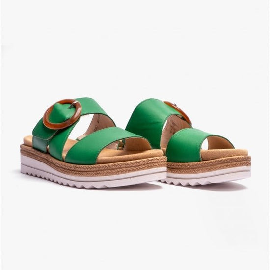 Remonte JOCELYN Ladies Dual Strap Sandals Green - Shuperb