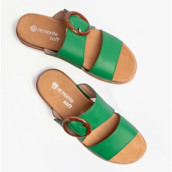 Remonte JOCELYN Ladies Dual Strap Sandals Green - Shuperb