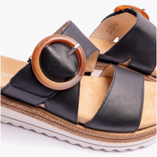 Remonte JOCELYN Ladies Dual Strap Sandals Black - Shuperb