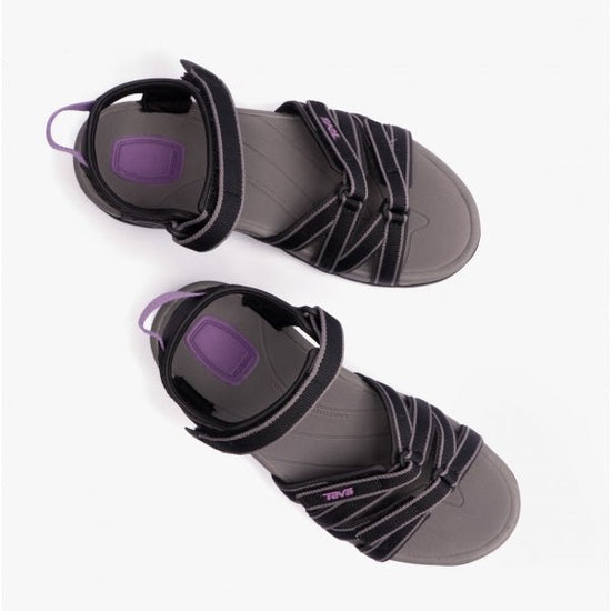 Teva TIRRA Ladies Strappy Sandals Black/Grey - Shuperb