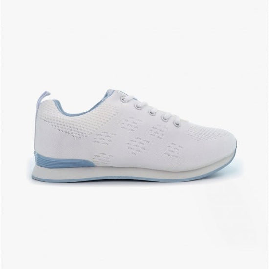 DEK CURVE Ladies Lace Up Bowls Trainers White - Shuperb