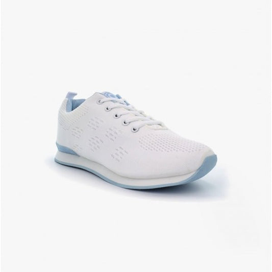 DEK CURVE Ladies Lace Up Bowls Trainers White - Shuperb