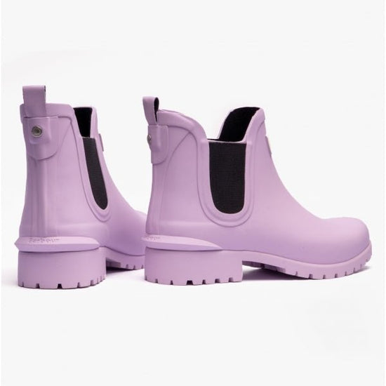 Barbour WILTON Ladies Chelsea Wellington Boots Powdered Lavender - Shuperb