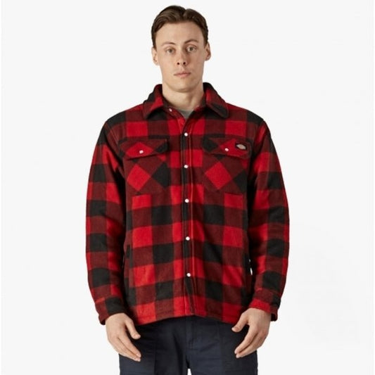 Dickies PORTLAND Mens Shirt Jacket Red - Shuperb