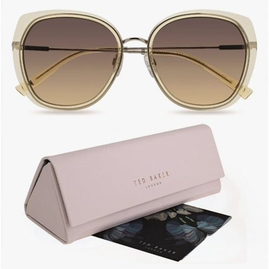 Ted Baker HILLA Womens Sunglasses Gloss Crystal Pale Yellow: One Size - Shuperb