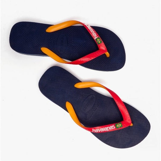 Havaianas HAV BRASIL MIX Unisex Flip Flops Navy Blue/Ruby Red - Shuperb