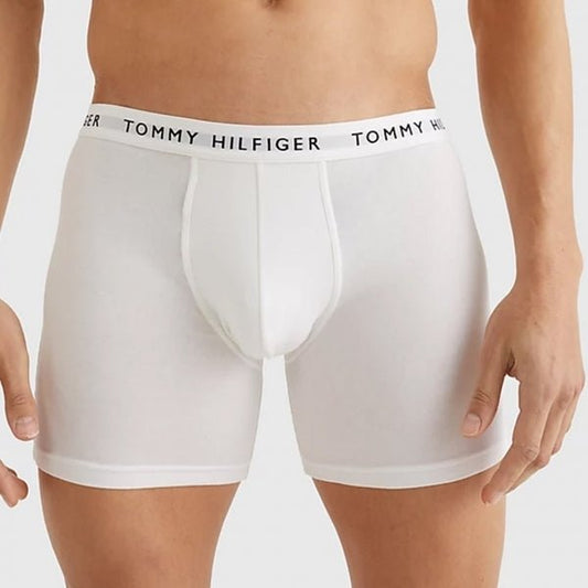 Tommy Hilfiger 3 PACK BOXER Mens Cotton Briefs Black/Grey/White - Shuperb