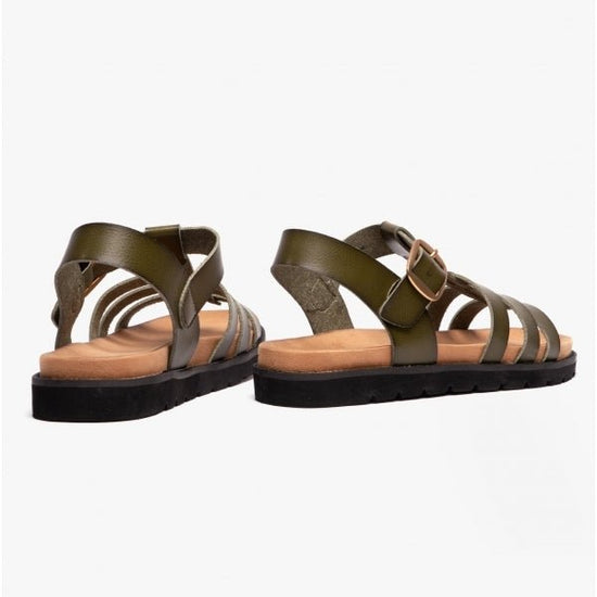 Heavenly Feet SALTWATER Ladies Slingback Sandals Green - Shuperb