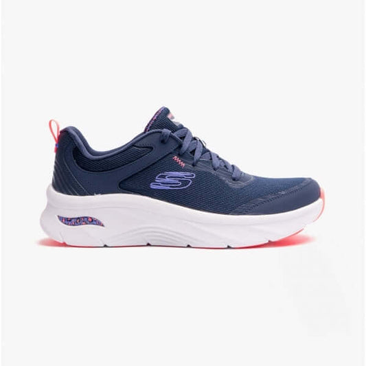 Skechers ARCH FIT D'LUX - RICH FACETS Ladies Lace - Up Trainers Blue - Shuperb