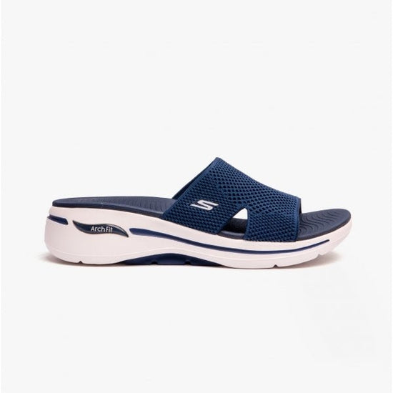 Skechers GO WALK ARCH FIT SANDAL - WORTHY Ladies Sliders Navy - Shuperb