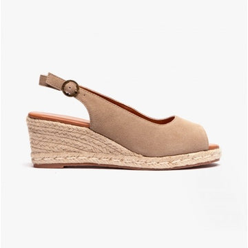 Barbour NADIA Ladies Espadrille Wedges Sand - Shuperb