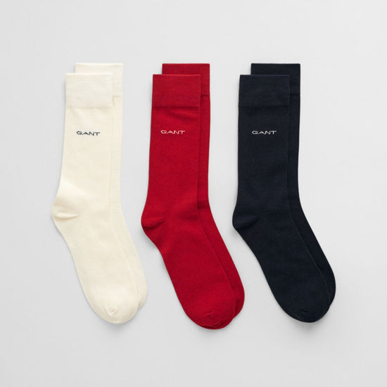 GANT Mens 3 Pack Soft Cotton Socks Cream - Shuperb