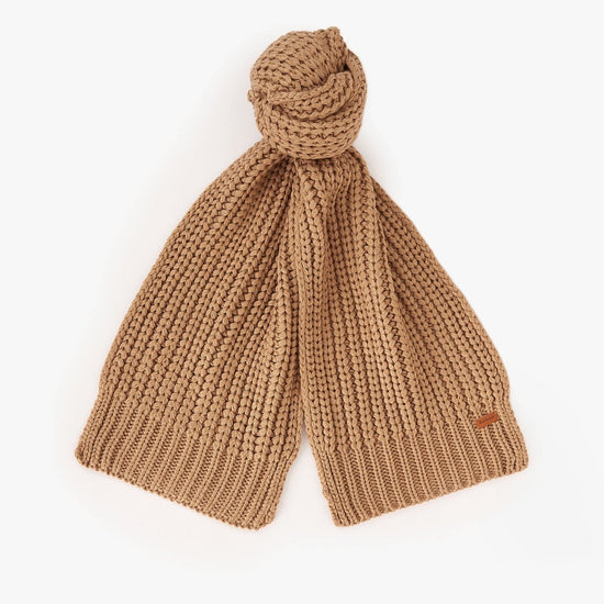 Barbour SALTBURN BEANIE & SCARF Womens Gift Set Mink - Shuperb