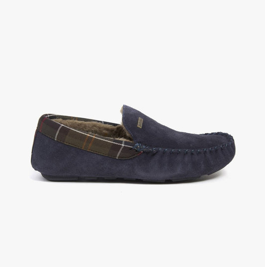 Barbour MONTY Mens Slippers Navy - Shuperb