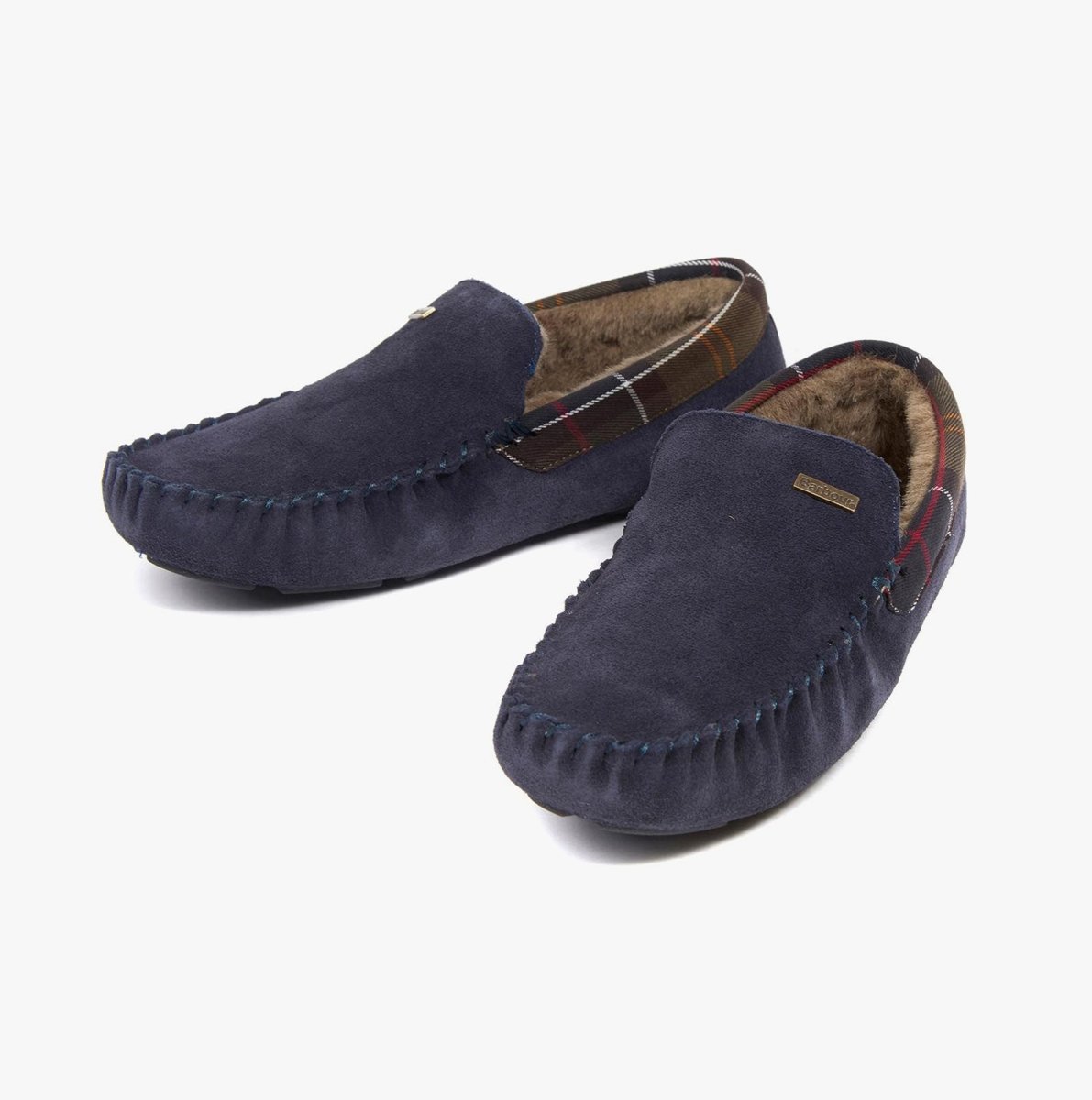 Barbour MONTY Mens Slippers Navy - Shuperb