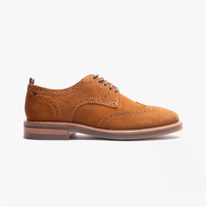 Base London BRYCE Mens Brogue Shoes Cognac - Shuperb