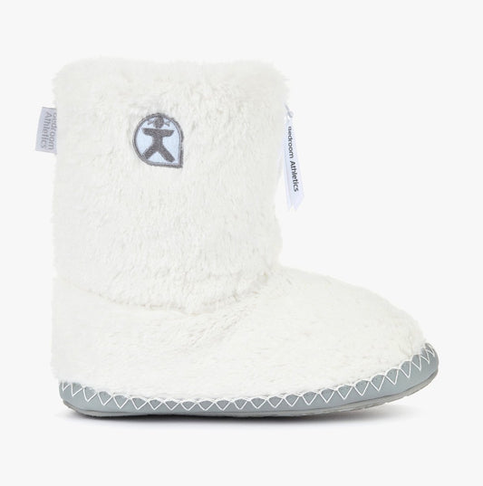 Bedroom Athletics MONROE Ladies Boot Slippers White/Trace Grey - Shuperb