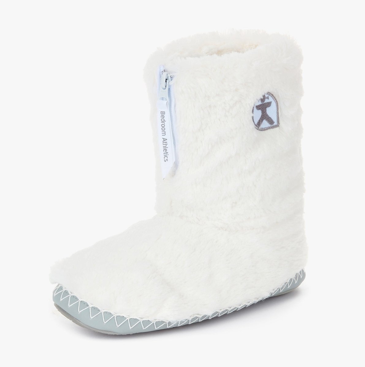 Bedroom Athletics MONROE Ladies Boot Slippers White/Trace Grey - Shuperb