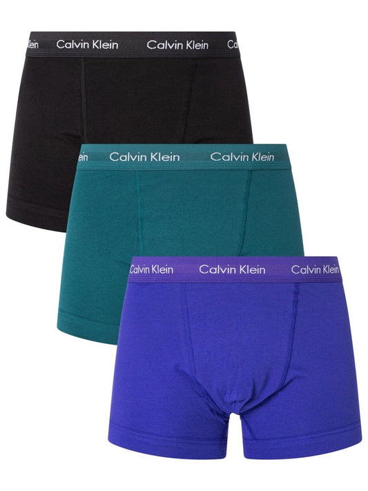 Calvin Klein TRUNK 3 Pack JGO Mens Trunks Multicoloured - Shuperb