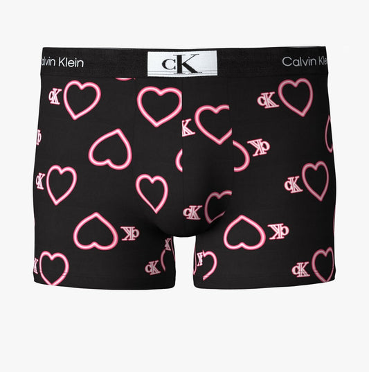 Calvin Klein Mens Heart Trunks Black - Shuperb