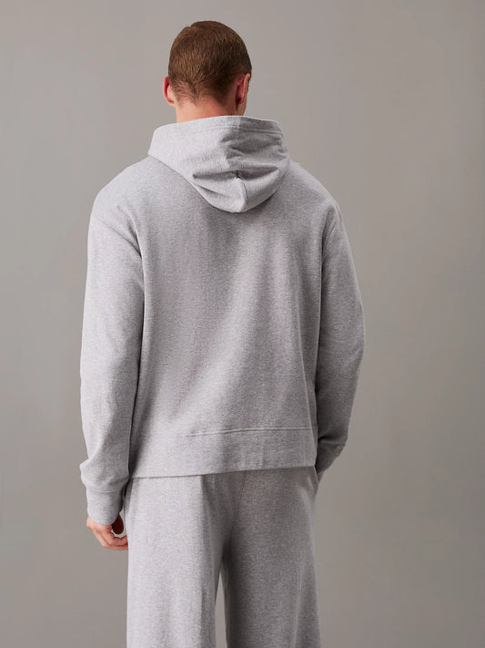 Calvin Klein Calvin Klein ICON COTTON TERRY Mens Hoodie Grey - Shuperb