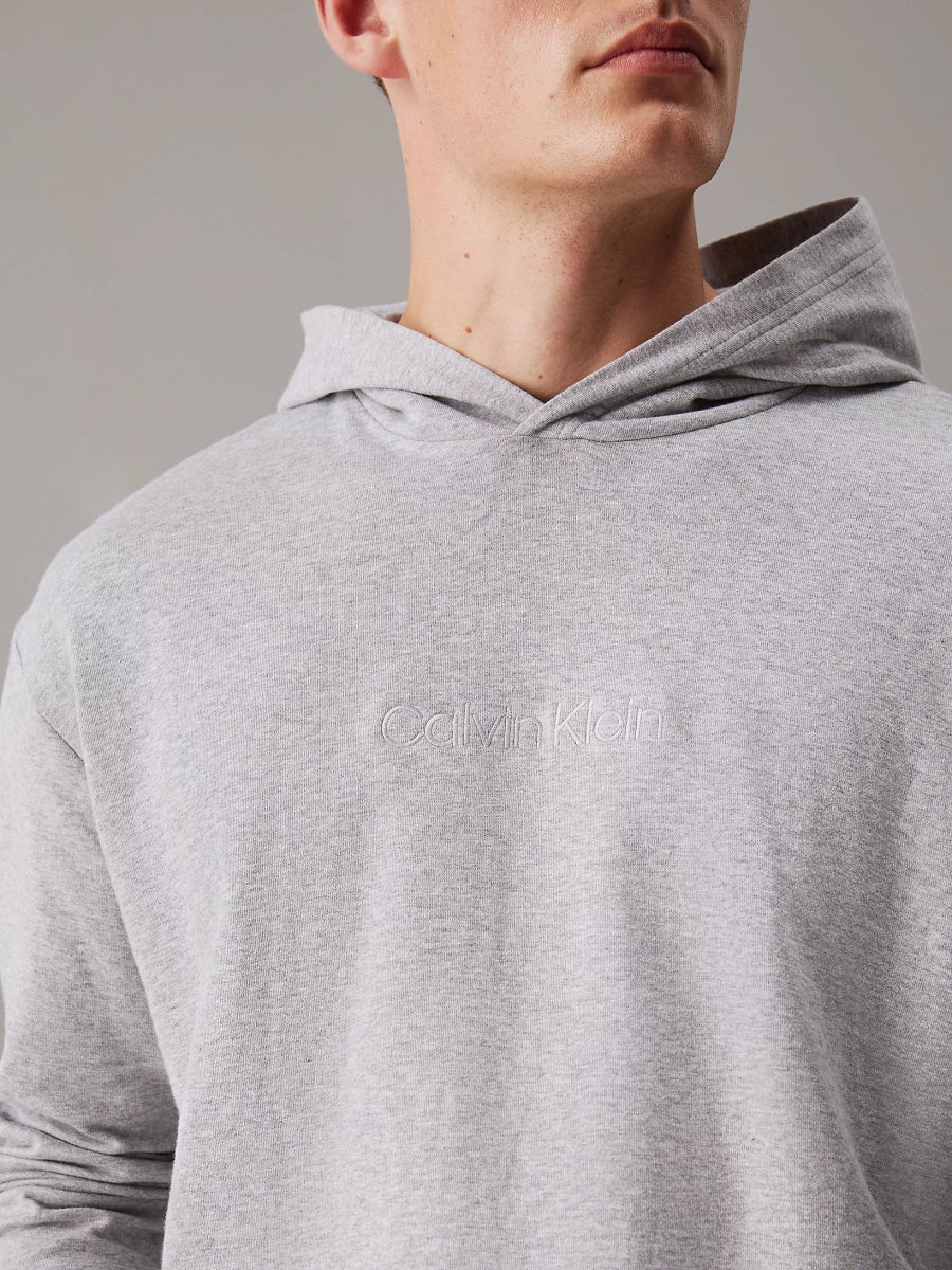 Calvin Klein ICON COTTON TERRY Mens Hoodie Grey - Shuperb