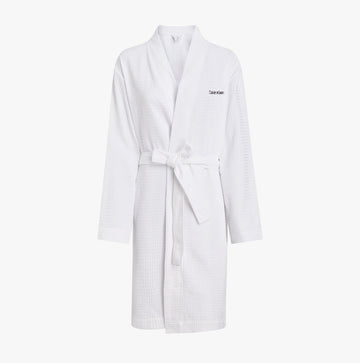 Calvin Klein Ladies Bathrobes White - Shuperb