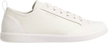 Calvin Klein LOW TOP LACE UP Mens Trainers Dk Ecru - Shuperb