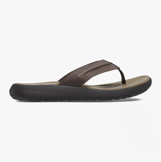 Crocs Crocs YUKON VISTA II LR Mens Flip Flops Espresso - Shuperb