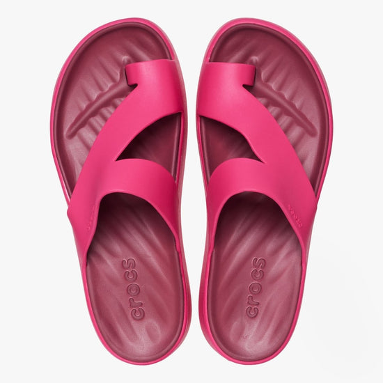 Crocs Crocs GETAWAY PLATFORM TOE LOOP Womens Sandals Dragon Fruit - Shuperb