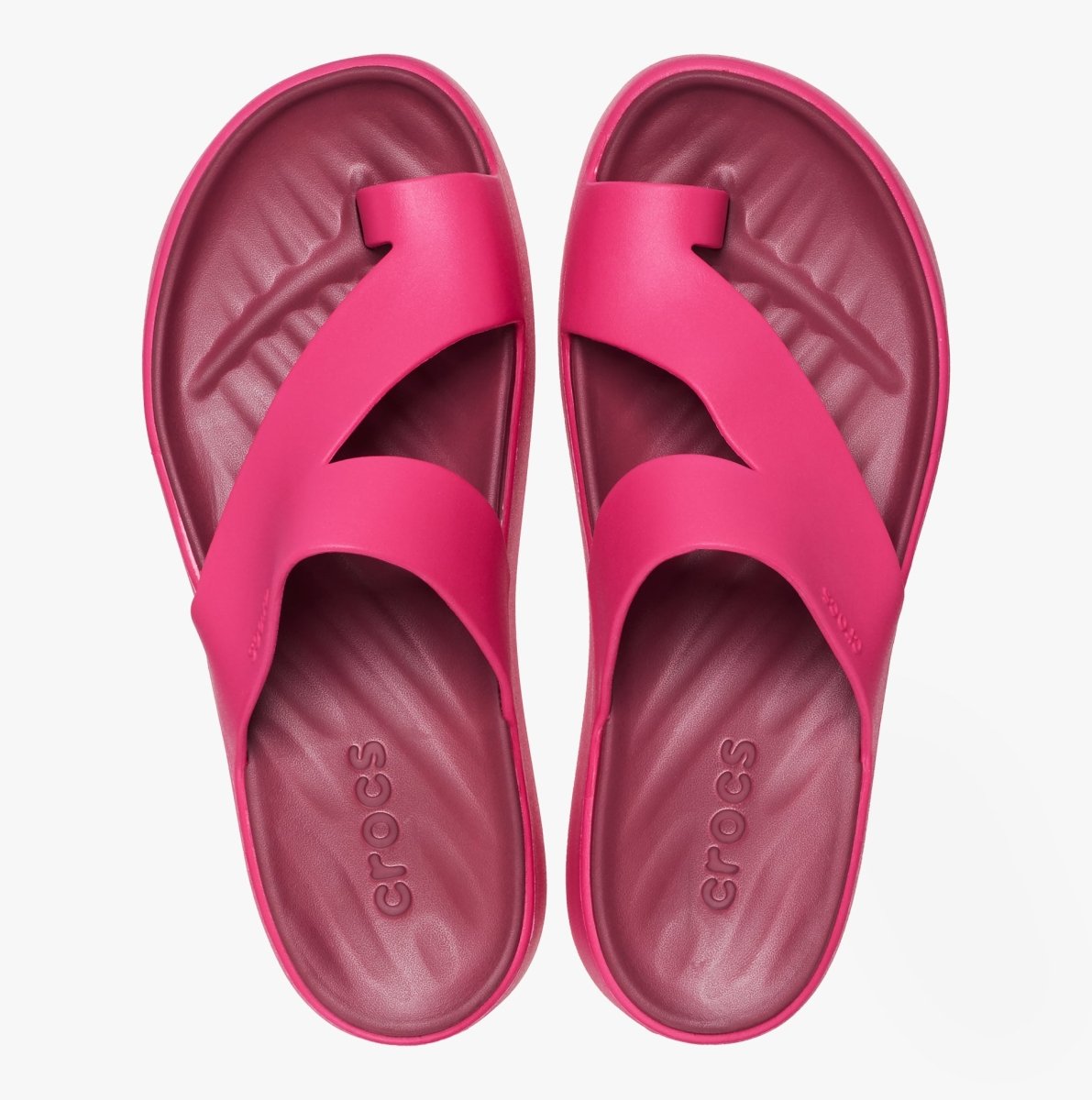 Crocs Crocs GETAWAY PLATFORM TOE LOOP Womens Sandals Dragon Fruit - Shuperb