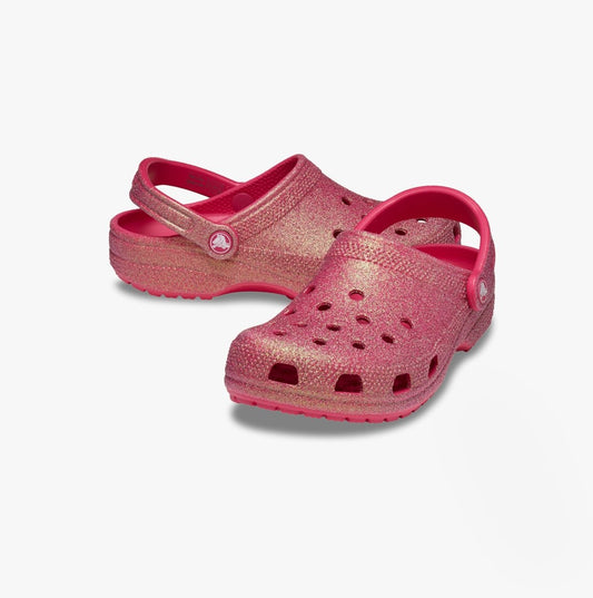 Crocs Crocs CLASSIC IRIDESCENT GLITTER Unisex Clogs Dragon Fruit - Shuperb